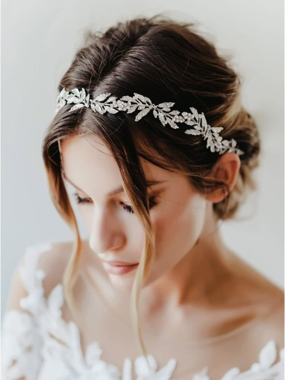 Elegant Leaf Wedding Headpiece | Silver Bridal Hairband & Flower Girl Accessory
